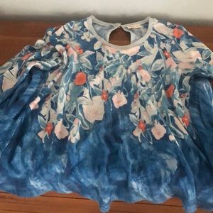 Watercolor Anthropologie top